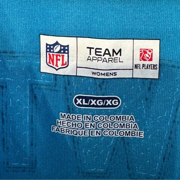 Carolina Panthers Cam Newton #1 Women’s XL Lace-Up NFL Tee Blue - Picture 5 of 8